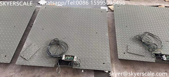 Ατσάλι 1,2mx1.2m Πλατφόρμα 3 τόνων βαρύ φορτίο ζυγίζοντας ζυγαριά με αντιαυρολογική πλάκα