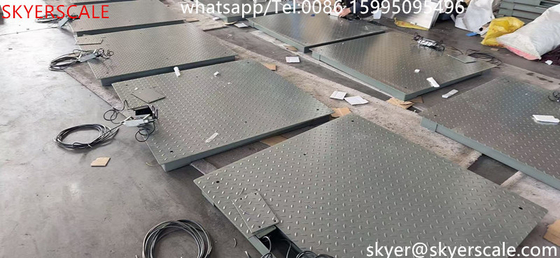 Ατσάλι 1,2mx1.2m Πλατφόρμα 3 τόνων βαρύ φορτίο ζυγίζοντας ζυγαριά με αντιαυρολογική πλάκα