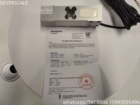 Zemic L6E3 100kg αισθητήρα κυψέλης φορτίου για βιομηχανικές κλίμακες
