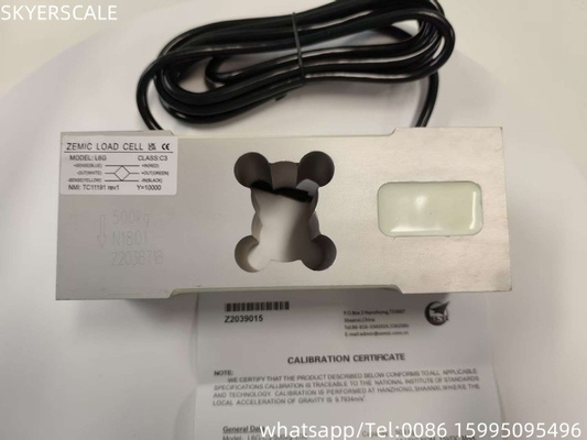 Κύτταρα αισθητήρα φόρτωσης ZEMIC L6G 500kg για βιομηχανικές ζυγίσεις πλατφόρμας βάρους