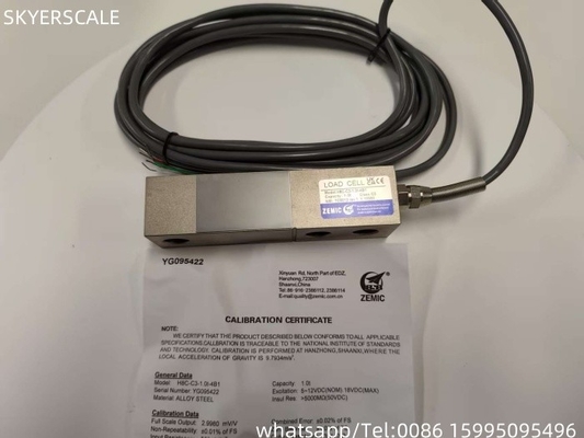 ZEMIC H8C 1 τόνος C3 κατηγορίας μετατροπέας κυψελών φορτίου ακτίνας κοπής OIML NETP αισθητήρας ζύγισης