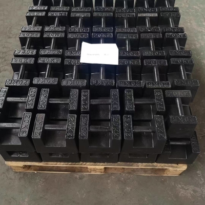 Τυποποιημένα Stackable 20kg βάρη χυτοσιδήρου OIML για το βάρος φραγμών γερανών